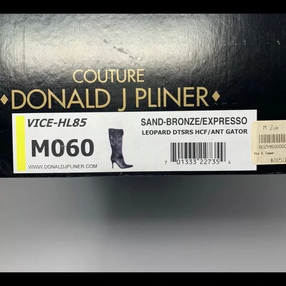 DONALD J PLINER COUTURE Leopard Alligator Boots - Picture 12 of 13